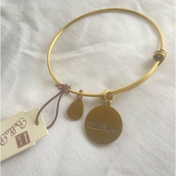 NWT BellaRyann cut style lovers bangle gold color - Picture 2 of 5